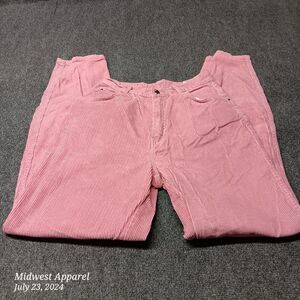 Vintage Gitano Corduroy Pants Women 11 / 12 Pink Straight‎ Leg Casual Ladies